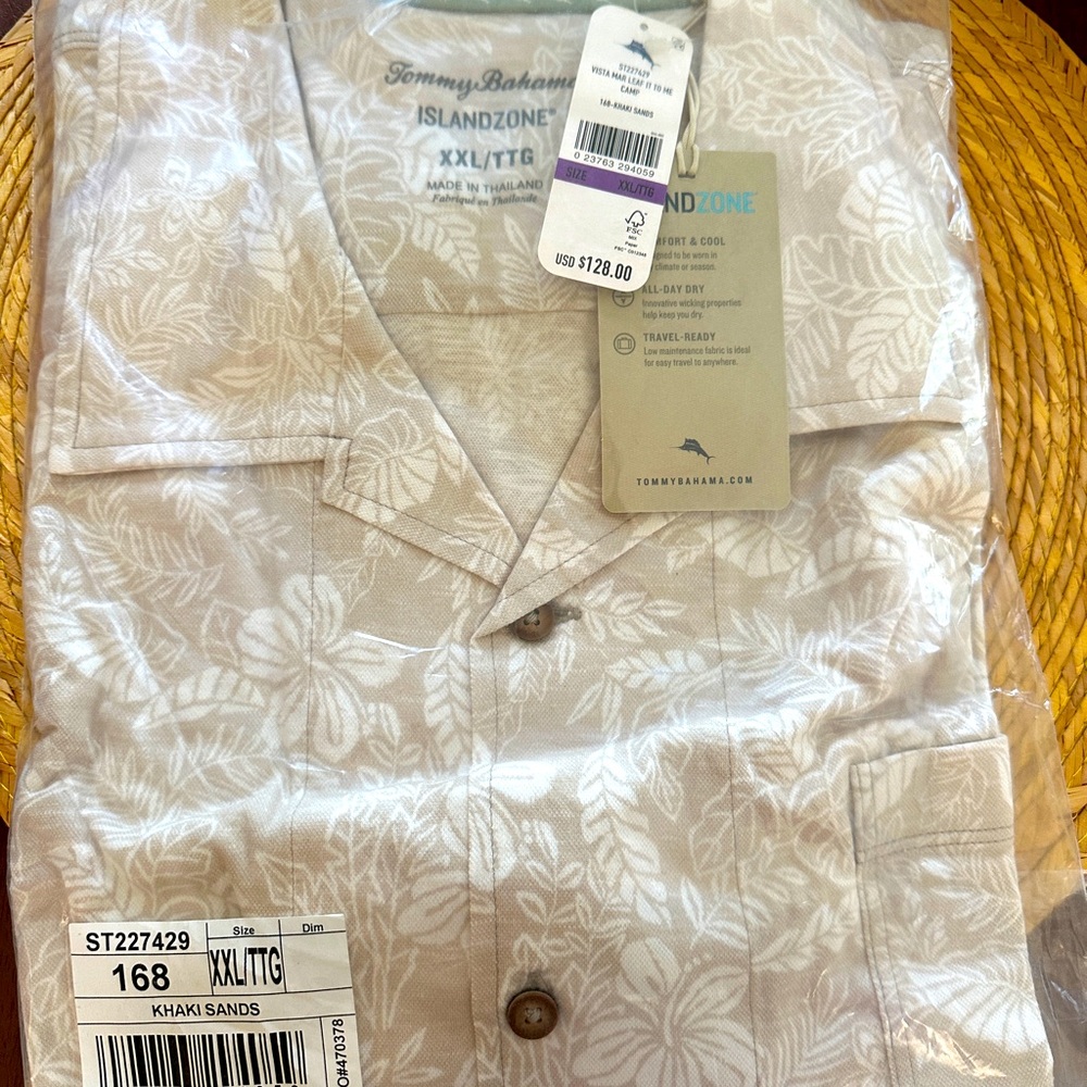 Tommy Bahama IslandZone Khaki Sands Shirt - Men’s XXL